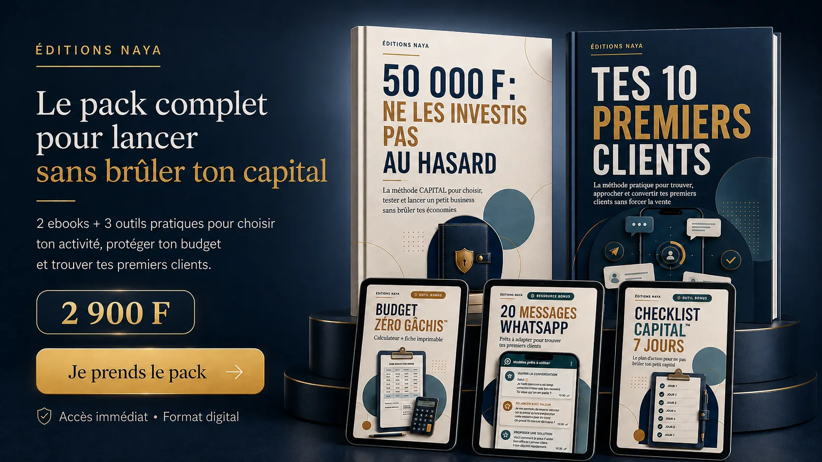 Pack CAPITAL — 2 guides + 3 outils